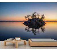 YEMYOR Coastal Mural Wallpaper Ocean Islands Wallpaper for TV and Sofa Background Sunset Landscape Wall Mural for Living Room Bedroom-400x280cm