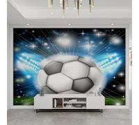 YEMYOR Luminous Football Wallpaper, Football Murals On The Field, Sparkling Light Murals, Wall Stickers, for Living Room Bedroom-390x260cm