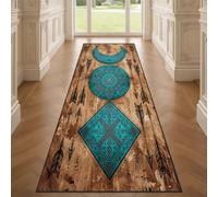 YEMYOR Native American Carpet Runner 60x180cm, Southwestern Ethnic Tribal Runner Rug for Entryway, Western Long Carpet, Washable Non-Slip Rug for Kitchen Hallway Bedroom