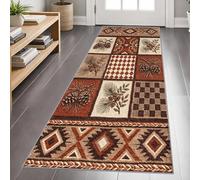 YEMYOR Rustic Cabin Carpet Runner 60x300cm, Western Aztec Runner Rug for Hallway, Vintage Southwestern Long Area Rug Non-Slip, for Laundry Room Kids Bedroom