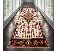 YEMYOR Southwest Runner Rug for Hallway, Aztec Native American Rustic Carpet Runner 80x200cm, Southwestern Aztec Long Area Rug Non-Slip, for Laundry Room Kids Bedroom