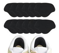 Yenblow 12 Pcs Inside Shoe Heel Repair Patches, Self-Adhesive Shoe Hole Patch Kit for Sneaker Mesh Sports Tennis Work Hiking, Quick Fix for Inner Heel or Toe Holes in Walking Running Footwear (Black)