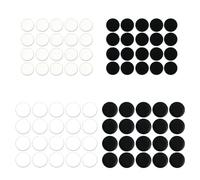 Yenblow 4 Pack 6mm 7mm Diameter Universal Replacement Mouse Feet Sliding Stickers, Wear-Resistant Smooth Glide Mice Glass Skates Pad, Gaming Mouse Feet for All Mice (80 Dots, White & Black PTFE)