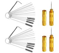 Yenblow 4 Pack Carburetor Cleaning Kit, Torch Tip Dirt Removal Set for Jets Nozzles Orifices, Throttle Body Tools for Chainsaw Motorcycle ATV Carb Welding Stove Shower Head Maintenance