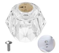 Yenblow Shower Faucet Handle Replacement with Screws, Bathroom Faucet Handle Compatible with Delta Faucet RP239, Single Clear Knob Handle Kit with Offset Hole for Shower/Tub, Faucet Knob, 1Pack