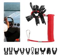 Yenblow Universal Boat Kill Switch Lanyard with 10 Keys, Safety Engine Cutoff Switch Cord for Mercury Yamaha Honda Tohatsu Johnson Evinrude Suzuki Outboard Motors and Jet Skis Emergency Stop Tether