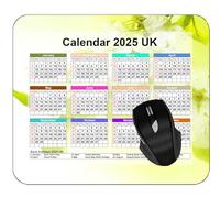 YENDOSTEEN 2025 Calendar Mouse PadBranch Flowers SpringMouse Mat for Office Computers Laptop Men Women