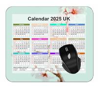 YENDOSTEEN 2025 Calendar Mouse PadCherry Blossom Flowers BranchGaming Mouse Pad
