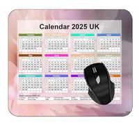 YENDOSTEEN 2025 Mouse pad Calendar with Holidays,Flower Light Petals LineGaming Mouse Pad