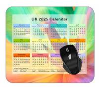 YENDOSTEEN 2025 UK Calendar Mouse PadFlower Lily Stamens ColorfulGaming Mouse Pad