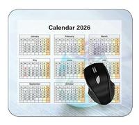 YENDOSTEEN Calendar 2026 UK Year Mouse Pad with Holidays,Ladybug Leaf Light Bright Desktop Notebook Mouse Mat for Working and Gaming