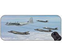 YENDOSTEEN Desk Mousepad Computer Keyboard Mat with Stitched Edges,F35 Fighter Lockheed Martin Non-Slip Rubber Base Mousepad