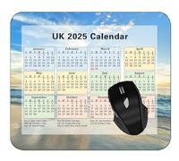 YENDOSTEEN Mouse Pad UK 2025 Calendar,Beach Birds Sea Mouse Mat for Office Computers Laptop Men Women Type39