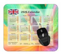 YENDOSTEEN Mouse Pad UK 2025 CalendarFlower Lily Stamens ColorfulDesktop Notebook Mouse Mat for Working and Gaming