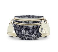 YENEWTU Halloween Graphic Bum Bag for Women Light Crossbody Bag | Skull Gothic Fancy Pack Belt Bag Trendy Shoulder Handbags Bum Bag for Daily Travel