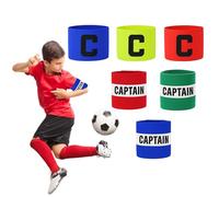 YenMzx Captains Armband, 6 Pack Kids Captain Armband Football, Velcro Adjustable Multicolour Elastic Sports Arm Bands for Multi-Sports Events, Team Identification Clubs Teams Activities