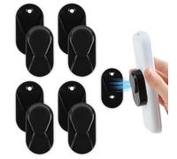 YENOVO Magnetic Remote Control Holder Wall Mount, No Drill Self-Adhesive Organizer for TV, Air Conditioner & Projector Remotes, Easy Install Anti-Lost Storage Caddy(2Pcs White) (4 Pcs Black Cordless)