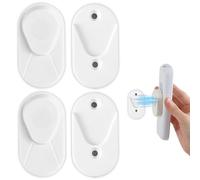 YENOVO Magnetic Remote Control Holder Wall Mount, No Drill Self-Adhesive Organizer for TV, Air Conditioner & Projector Remotes, Easy Install Anti-Lost Storage Caddy(2Pcs White) (2 Pcs White Cordless)