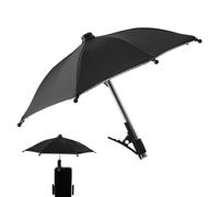 YENOVO Universal Phone Umbrella with Adjustable Clip Base, UPF 50+ Sunshade Cell Phone Cover for Outdoor Use, Anti-Glare & Heat-Resistant Mini Sun Shield for All Smartphones