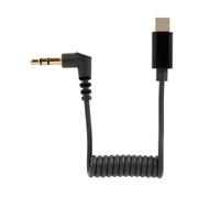 YENOVO USB-C to 3.5mm TRS Microphone Adapter Cable, Mic Cable Compatible with Rode Wireless GO 2/ME/Pro, Hollyland Lark, Coiled DAC Audio Cord Compatible with Android, iPhone 15, OTG Recording