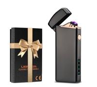 YENTEN Electric Plasma Lighter Gifts - USB Rechargeable Arc Electric Lighter with Battery Indicator, Windproof, Flameless, Ideal for Outdoor, Camping ＆ Everyday Use