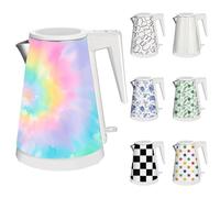 YENTEN One-Touch Electric Kettle, 1.2L Stainless Steel Personalization Kettle Electric with Auto Shut-Off, BPA-Free & Fast Boil Technology (Tie-Dye Swirls)