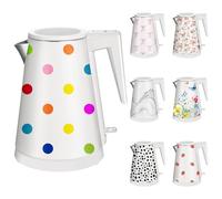 YENTEN One-Touch Electric Kettle, 1.2L Stainless Steel Personalization Kettle Electric with Auto Shut-Off, BPA-Free & Fast Boil Technology (Colorful Dots)