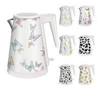 YENTEN One-Touch Electric Kettle, 1.2L Stainless Steel Personalization Kettle Electric with Auto Shut-Off, BPA-Free & Fast Boil Technology (Butterfly)