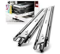 YENUO Heavy Duty Drawer Slides Full Extension With Lock Side Mount 12 14 16 18 20 22 24 26 28 30 32 34 36 40 Inch Ball Bearing Metal Rails Track Guide Glides Runner 140 Lbs 1 Pair (With Lock, 20 inch)