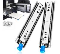 YENUO Heavy Duty Locking Drawer Slides Full Extension Runners With Lock 12 14 16 18 20 22 24 26 28 30 32 34 36 38 40 Inch Side Mount Ball Bearing Rails Track Glides 250 Lbs 1 Pair (14 Inch, With Lock)