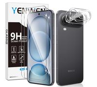 Yenwen 2 Pieces Screen Protector for Honor Magic 8 Pro Air 5G with 2 Pcs Camera Lens Protector, Ultra HD Tempered Glass, 9H Hardness, Anti-Scratch, Bubble Free