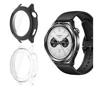 Yenwen Case Compatible with Xiaomi Watch S4 Protective Case, Pack of 2 Anti-Scratch Case, Anti Dust PC Protective Case, Ultra Slim HD Clear Cover