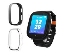 Yenwen Case Compatible with Xplora X6 Play Protective Case, Pack of 2 Hard Case with Screen Protector for Tempered Glass, Anti-Scratch PC Protective Case, Ultra Slim HD Clear Cover Transparent + Black