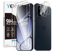 Yenwen for Tempered Glass for Oneplus 15R Screen Protector, Pack of 2 Screen Protectors with 2 Pack Camera Protector Glass, 9H Hardness Protective Glass Phone Film HD Clear Tempered Glass Protection