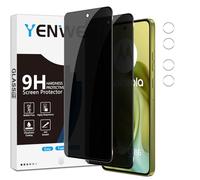 Yenwen Privacy Screen Protector for Motorola Moto G86 5G for Tempered Glass, 2 Pieces Privacy Screen and 2 Pieces Camera Protection, 9H Hardness Privacy Screen Protector Film Anti Spy Privacy Screen