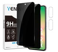 Yenwen Privacy Screen Protector for Samsung Galaxy A56 5G, 2 Pack Anti-Spy Tempered Glass with 2 Pack Camera Protection, 9H Hardness Protective Film HD