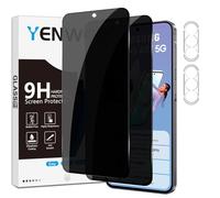 Yenwen Privacy Screen Protector for Samsung Galaxy A57 5G, 2 Pack Anti-Spy Tempered Glass with 2 Pack Camera Protection, 9H Hardness Protective Film