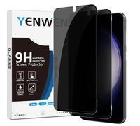 Yenwen Privacy Screen Protector for Samsung Galaxy S23 Plus 5G, 2 Pieces Anti-Spy Tempered Glass, Scratch-Resistant, 9H Hardness, Bubble Free