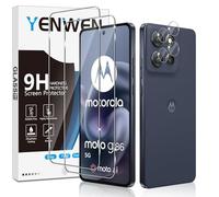 Yenwen Screen Protector for Motorola Moto G86 5G, 2 Pieces Tempered Glass with 2 Pieces Camera Lens Protector, 9H Hardness Ultra Resistant Tempered Glass