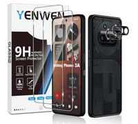 Yenwen Screen Protector for Nothing Phone 3a, 2 Pack Tempered Glass with 2 Camera Protection, 9H Hardness Protective Glass Film HD Clear