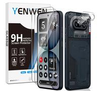 Yenwen Screen Protector for Nothing Phone 4a, 2 Pack of Tempered Glass with 2 Camera Protection, 9H Hardness Protective Glass Phone Film HD Clear
