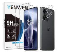 Yenwen Screen Protector for OnePlus Nord 2T 5G for Tempered Glass, Pack of 2 Screen Protectors with 2 Pieces Camera Protection, 9H Hardness Tempered Glass Screen Protector Anti-Scratch Protective