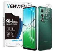 Yenwen Screen Protector for OPPO A5 5G for Tempered Glass, Pack of 2 Screen Protectors with 2 Camera Protection, 9H Hardness Protective Glass Mobile Phone Film HD Clear Tempered Glass Protection Glass