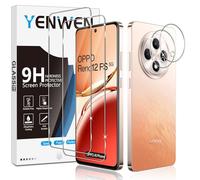 Yenwen Screen Protector for OPPO Reno 12 FS/Reno 12F (5G/4G), 2 Pack of Tempered Glass with 2 Camera Protection for Reno12 FS/Reno 12 F, 9H Hardness Protective Glass Mobile Phone Film HD Clear