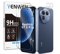 Yenwen Screen Protector for Realme GT 8 Pro, 2 Pieces Tempered Glass with 2 Pieces Camera Lens Protector for Realme GT8 Pro, 9H Hardness Ultra Resistant Tempered Glass