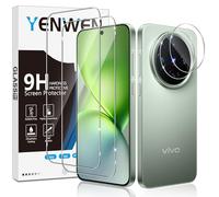 Yenwen Screen Protector for Vivo X200 Pro Mini for Tempered Glass, Pack of 2 Screen Protectors with 2 Camera Protection, 9H Hardness Protective Glass Mobile Phone Film HD Clear Tempered Glass