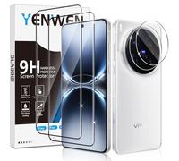 Yenwen Screen Protector for VIVO X200 Ultra, 2 Pieces Tempered Glass with 2 Pieces Camera Lens Protector, 9H Hardness Ultra Resistant Tempered Glass