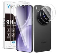 Yenwen Screen Protector for Vivo X300 Pro for Tempered Glass, Pack of 2 Screen Protectors with 2 Camera Protection, 9H Hardness Protective Glass Mobile Phone Film HD Clear Tempered Glass Protection