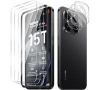 Yenwen Screen Protector for Xiaomi 15T 5G for Tempered Glass, Pack of 3 Screen Protectors with 3 Camera Protection for Mi 15T 5G, 9H Hardness Protective Glass Mobile Phone Film HD Clear Tempered Glass