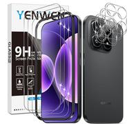 Yenwen Screen Protector for Xiaomi 17 5G, 3 Pack of Tempered Glass with 3 Camera Protection, 9H Hardness Protective Glass Phone Film with Frame